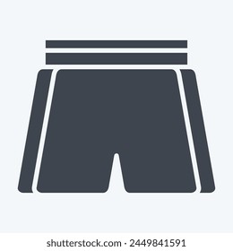Icon Football Trousers. related to Football symbol. glyph style. simple design illustration