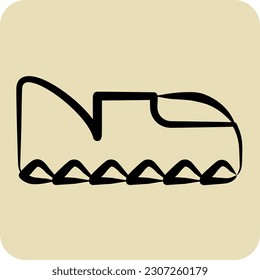 Icon Footwear. related to American Indigenous symbol. hand drawn style. simple design editable