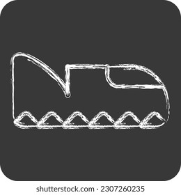 Icon Footwear. related to American Indigenous symbol. chalk Style. simple design editable