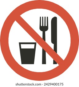 Icono Prohibido, prohibido comer