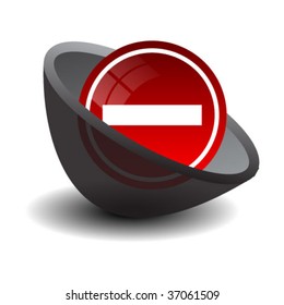 icon with  forbidden sign