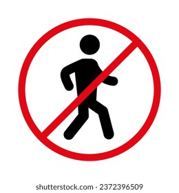 An icon forbidding access to a certain territory . EPS10