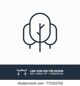 Icon forest parks pine trail tree graphic design single icon vector illustration