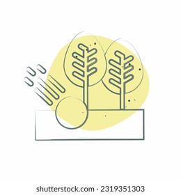 Icon Forest. related to Golf symbol. Color Spot Style. simple design editable. simple illustration