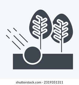 Icon Forest. related to Golf symbol. glyph style. simple design editable. simple illustration