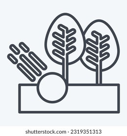 Icon Forest. related to Golf symbol. line style. simple design editable. simple illustration