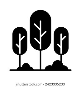 An icon of forest trees, modern vector of trees