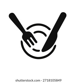 Icon Fork and knife animating to eat