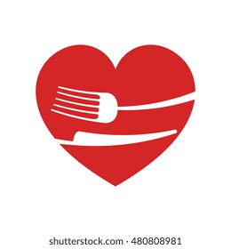 Icon Fork Knife Heart Kitchen Design