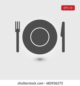 icon fork and knife a plate