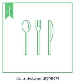 Icon of fork, knife and spoon
