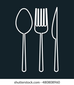 icon fork knife spoon kitchen design