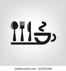 icon of fork, spoon, knife, cup