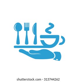 icon of fork, spoon, knife, cup