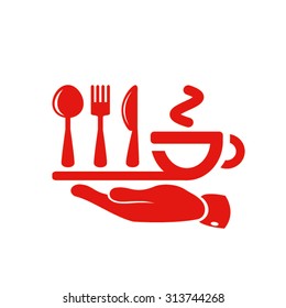 icon of fork, spoon, knife, cup