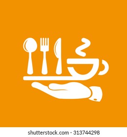 icon of fork, spoon, knife, cup