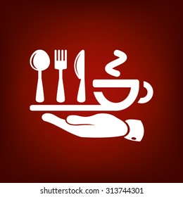 icon of fork, spoon, knife, cup