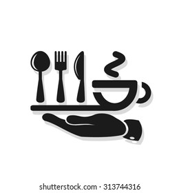 icon of fork, spoon, knife, cup