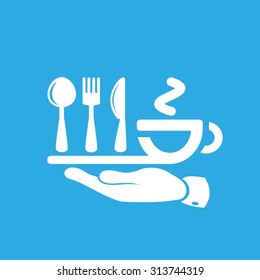 icon of fork, spoon, knife, cup