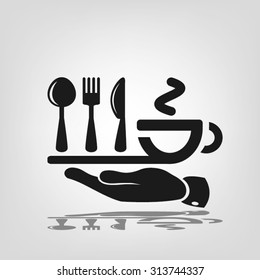 icon of fork, spoon, knife, cup