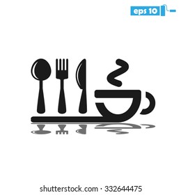 icon of fork, spoon, knife, cup