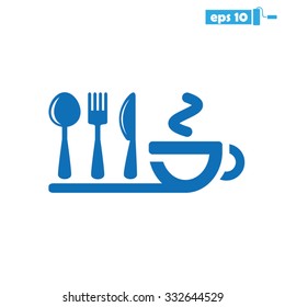 icon of fork, spoon, knife, cup
