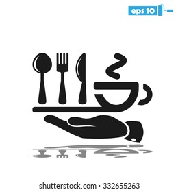 icon of fork, spoon, knife, cup
