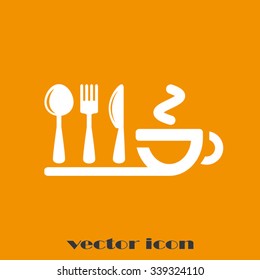 icon of fork, spoon, knife, cup