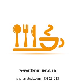 icon of fork, spoon, knife, cup
