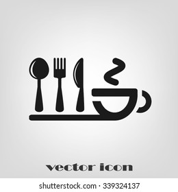 icon of fork, spoon, knife, cup