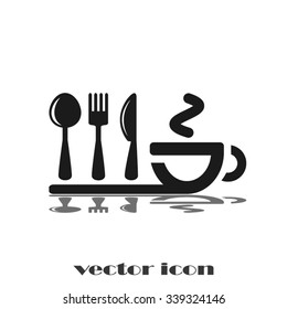 icon of fork, spoon, knife, cup