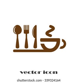 icon of fork, spoon, knife, cup
