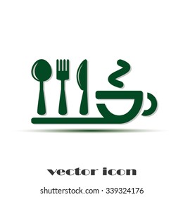 icon of fork, spoon, knife, cup
