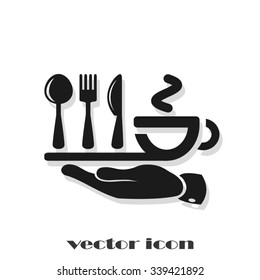 icon of fork, spoon, knife, cup