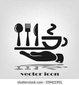 icon of fork, spoon, knife, cup
