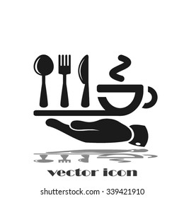 icon of fork, spoon, knife, cup