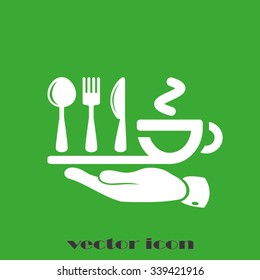 icon of fork, spoon, knife, cup