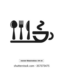 icon of fork, spoon, knife, cup