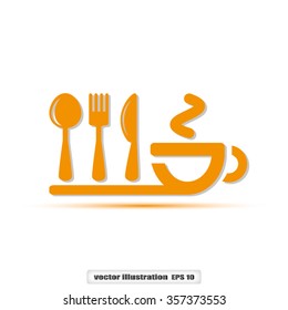 icon of fork, spoon, knife, cup