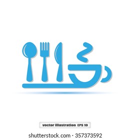 icon of fork, spoon, knife, cup
