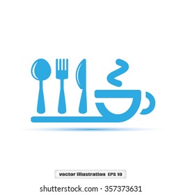 icon of fork, spoon, knife, cup
