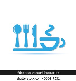 icon of fork, spoon, knife, cup