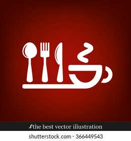 icon of fork, spoon, knife, cup