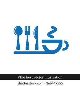 icon of fork, spoon, knife, cup