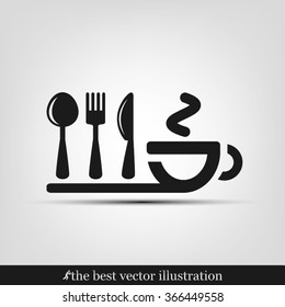 icon of fork, spoon, knife, cup