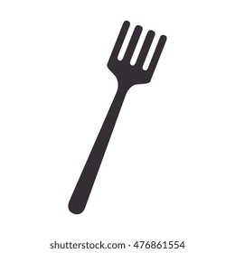 icon fork utensil kitchen isolated