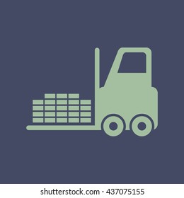Icon of Forklift. Eps-10.