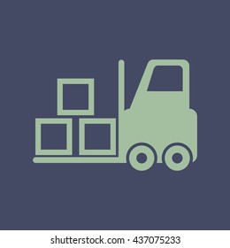Icon of Forklift. Eps-10.