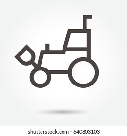 icon Forklift Skid telescopic loader  vector illustration. Flat design style on white background and logo
