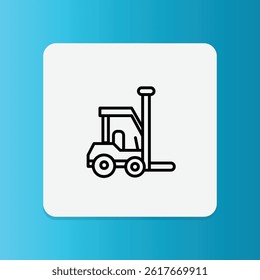 Icon of a forklift, symbolizing material handling, warehouse operations, and industrial transportation.